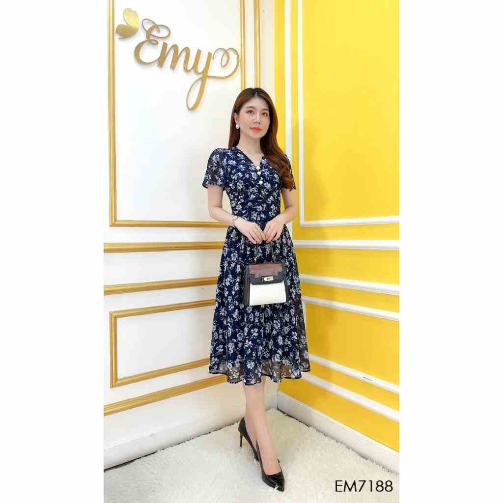 Đầm EMY EM7188 Maxi Xoè Cổ V