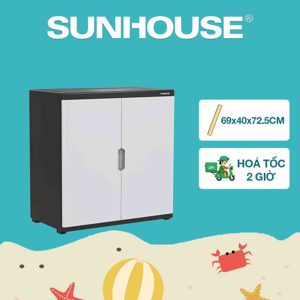 Tủ để giày nhựa 2 cánh SUNHOUSE KS-CA726S