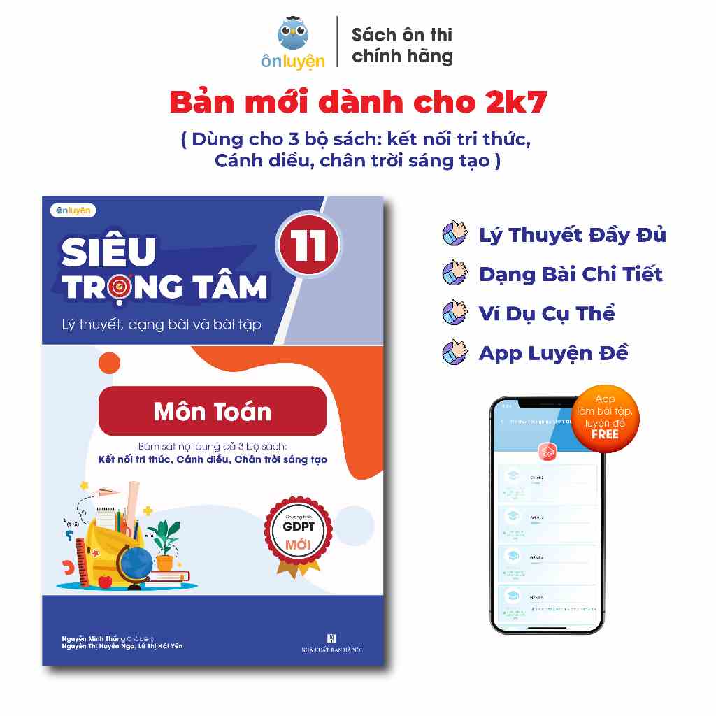 Sách Toán Lớp 11 (chương trình mới)- Siêu trọng tâm môn Toán dùng cho cả 3 bộ Kết nối, Cánh diều, Chân trời