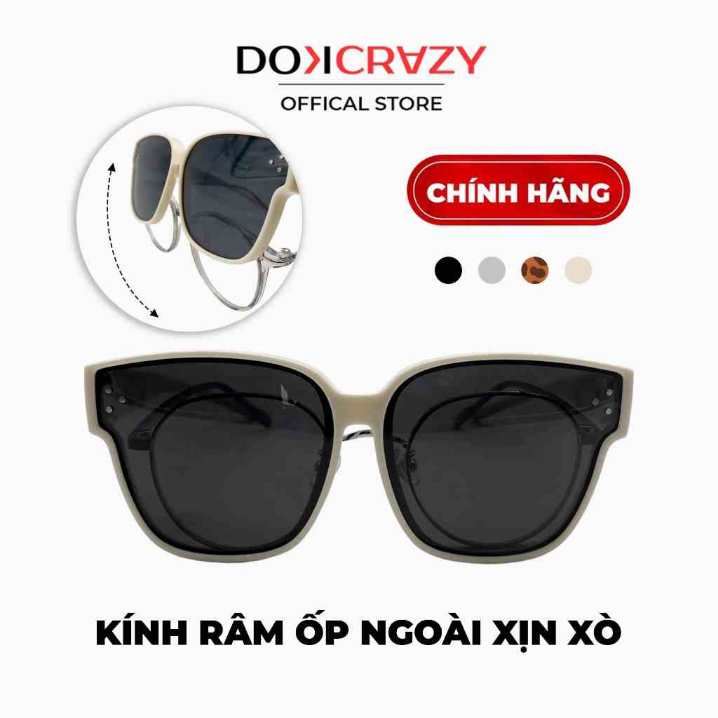 Kính Râm Phân Cực DOKCRAZY SKINO bao ngoài cho người đeo gọng kính dáng unisex siêu nhẹ dễ đeo