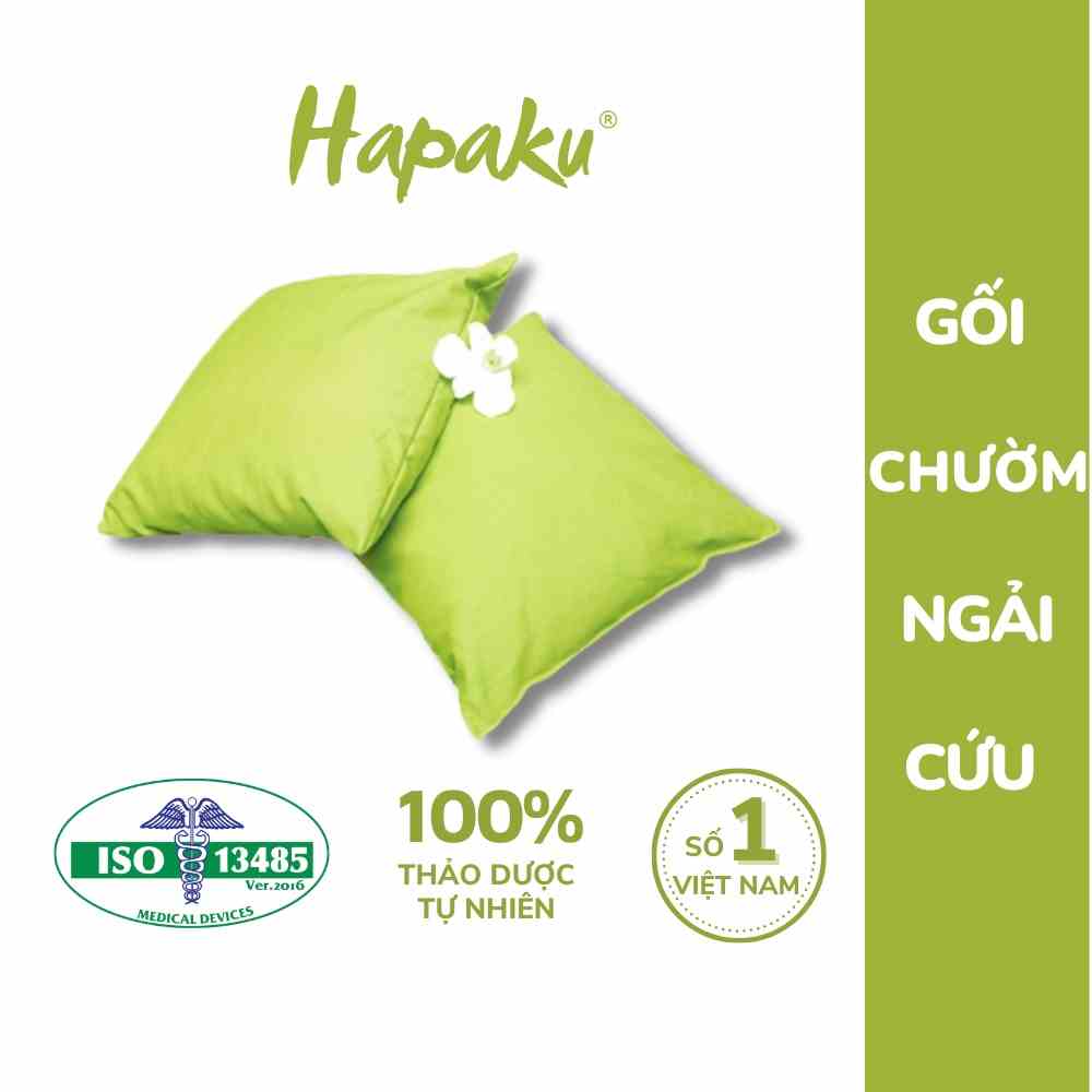 Gối Ngải Cứu HAPAKU Giảm Đau Bụng Kinh Túi Chườm Giảm Thoái Hóa Đốt Sống Cổ, Giúp Ngủ Ngon, Đỡ Đau Đầu