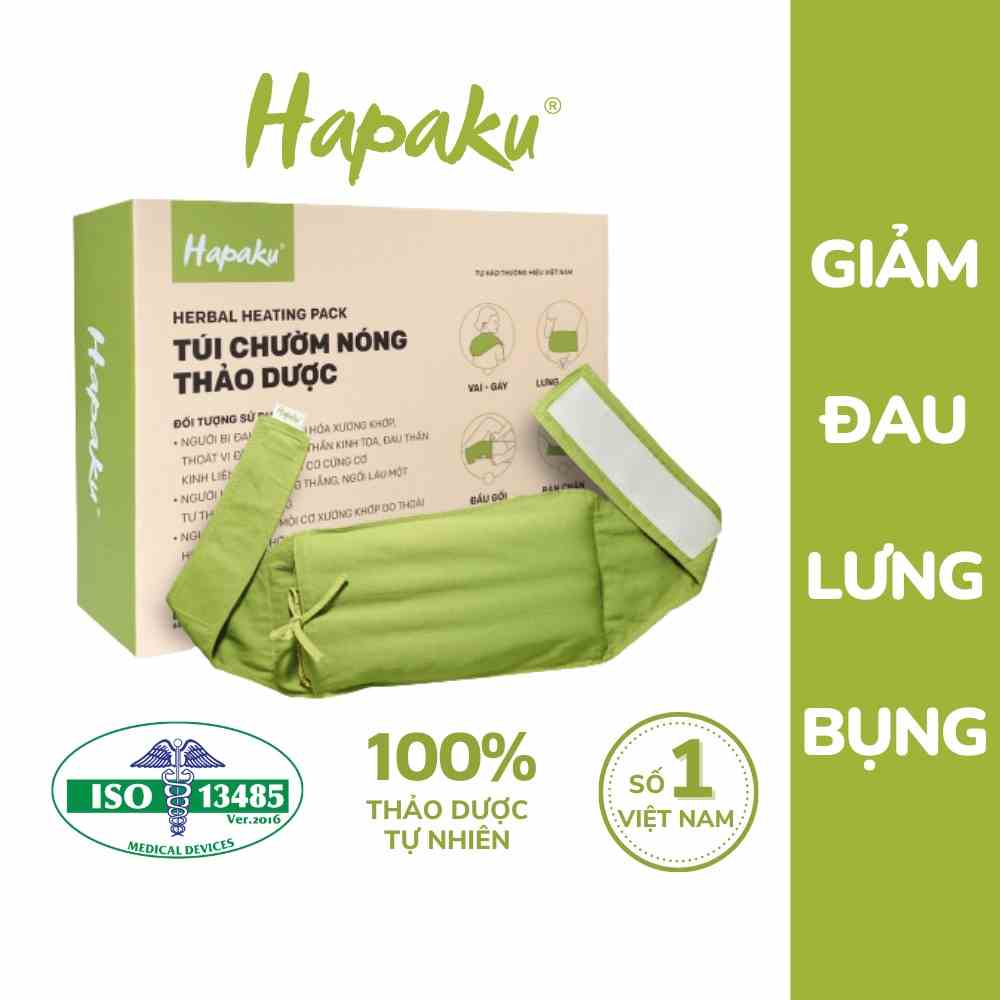 Túi Chườm Thảo Dược HAPAKU Chườm Nóng Giảm Đau Lưng Hông Làm Nóng Bằng Lò Vi Sóng