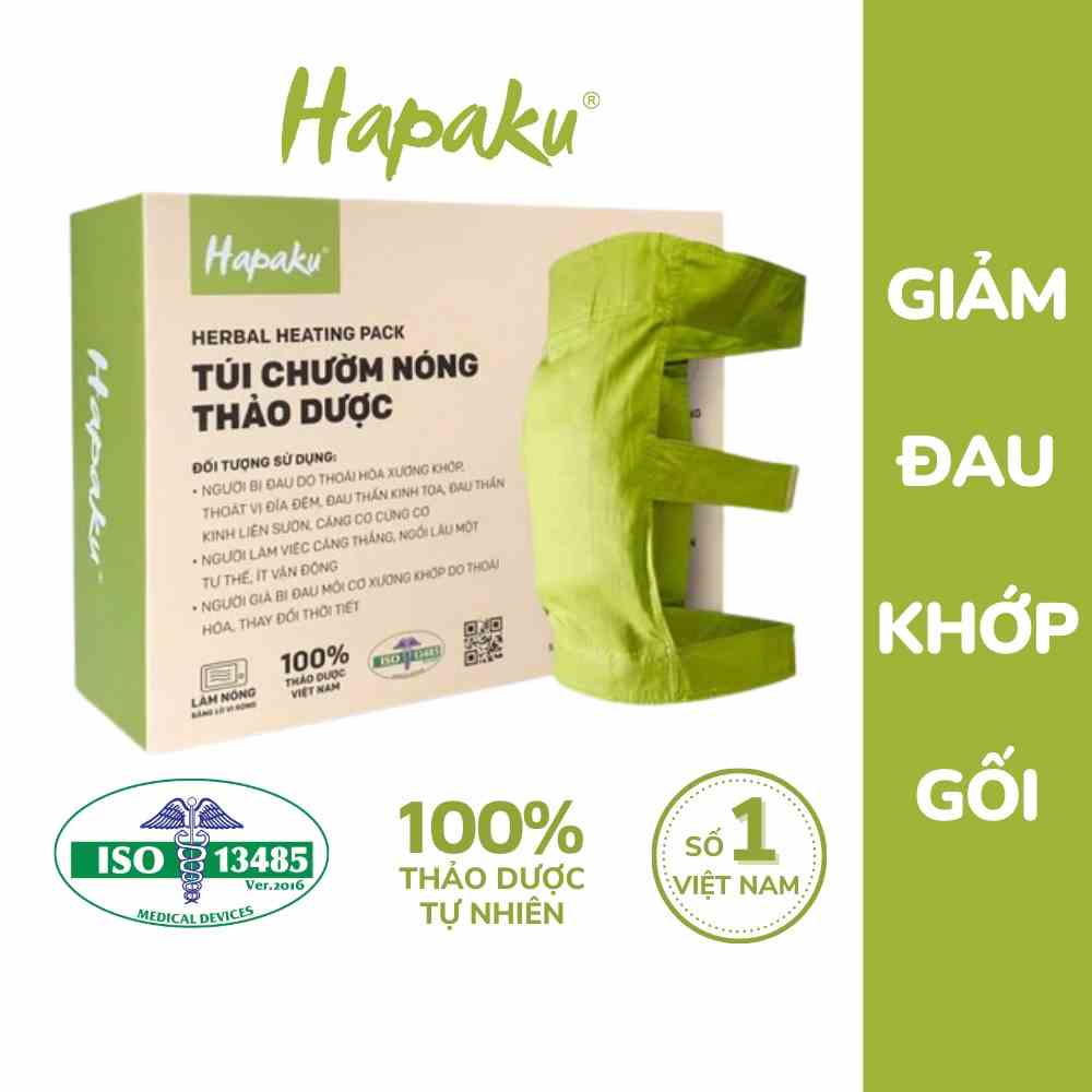 Túi Chườm Thảo Dược Giảm Đau Đầu Gối, Nhức Mỏi Khớp Gối HAPAKU Làm Nóng Bằng Lò Vi Sóng