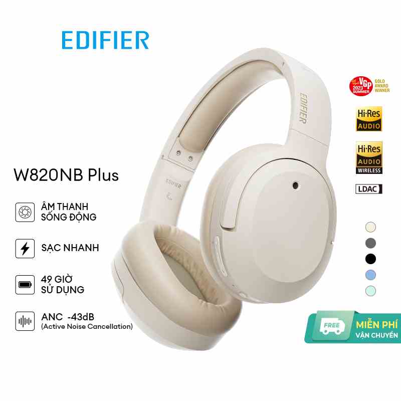 Tai Nghe Bluetooth Headphone    Edifier W820NB PLUS   thoáng khíthoảimái