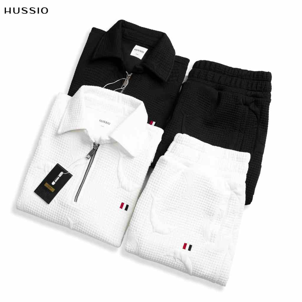 Set bộ Polo Short SOFTY  vải Jacquard mềm mịn, trẻ trung, năng động - HUSSIO