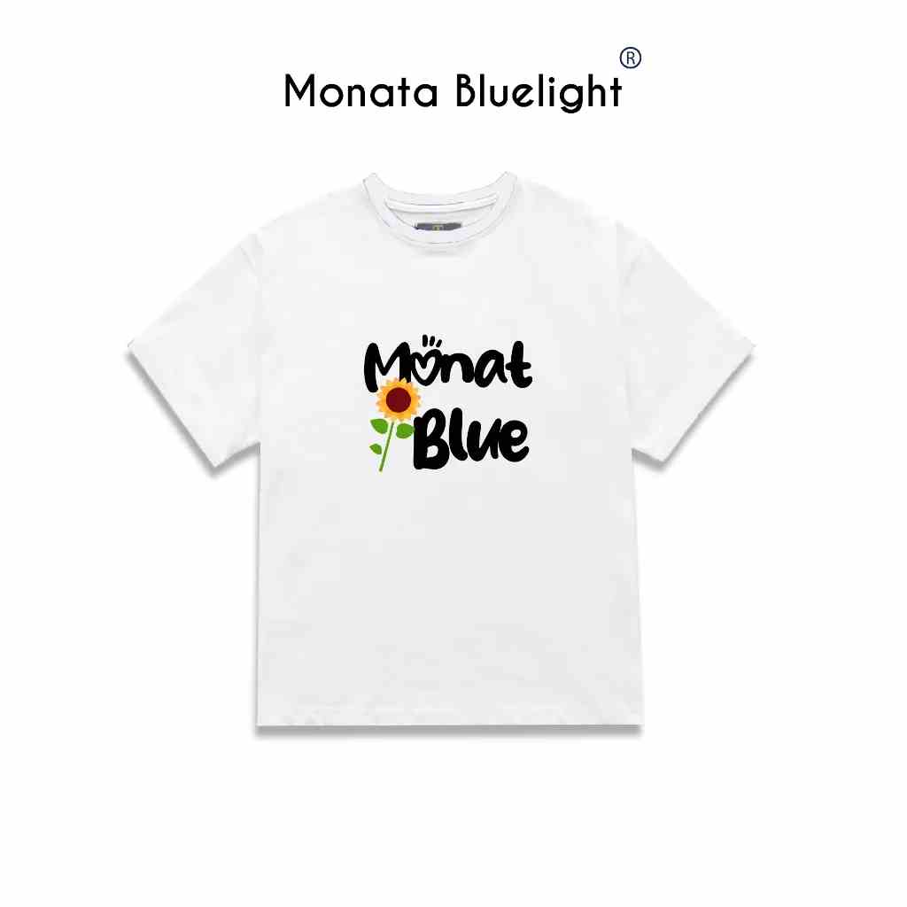 [Mua 2 giảm 7%] MONATA BLUELIGHT Tee Sunflower - Áo thun form rộng cotton 100% unisex