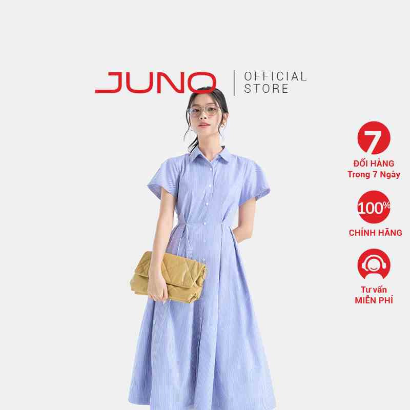 Đầm Sơmi Nữ Thời Trang JUNO Thun Lưng Dáng Dài JNDDA002