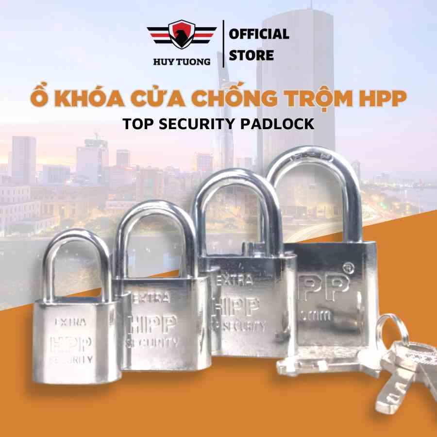 Ổ khóa cửa nhà HPP chất thép lõi đồng siêu bền nhiều kích thước cao cấp - Huy Tưởng