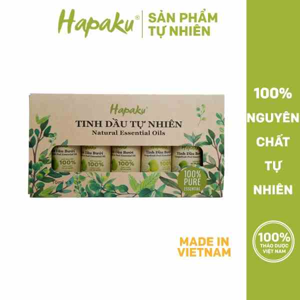 Tự Chọn Mùi Điền Trong Ghi Chú - Combo 5 Lọ Tinh Dầu Tự Nhiên 10ml x 5 HAPAKU