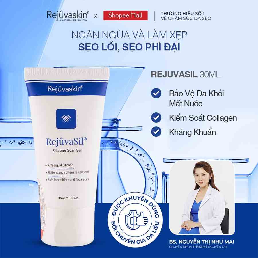 Gel xóa sẹo lồi, sẹo phì đại Rejuvaskin Scar Rejuvasil 30ml - DH Beauty