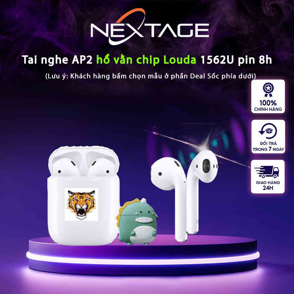 Tai Nghe Bluetooth A2 Hổ Vằn 1562U+ | Nhỏ Gọn, Bass Ấm, Treble Căng | Định vị, Đổi tên | Hỗ Trợ Sạc Không Dây - NEXTAGE