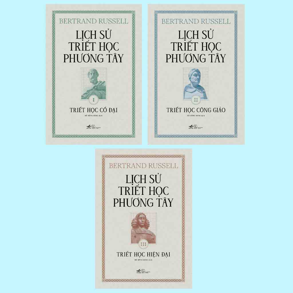 Sách - Combo Lịch sử triết học phương Tây (Trọn bộ 03 cuốn) (Bertrand Russell) (Bìa cứng)