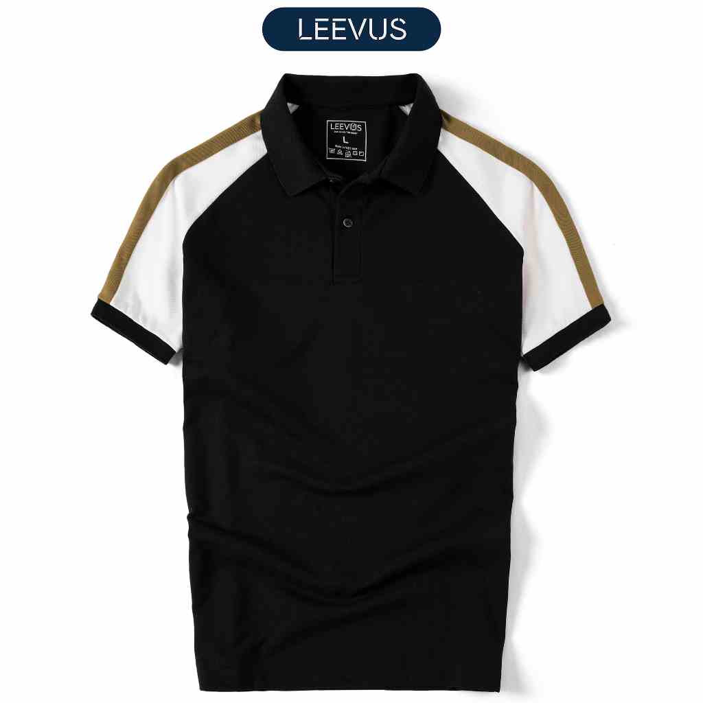 Áo Polo nam HOWLL LEEVUS phối màu raglan, vải CVC cá sấu, form regular APL304