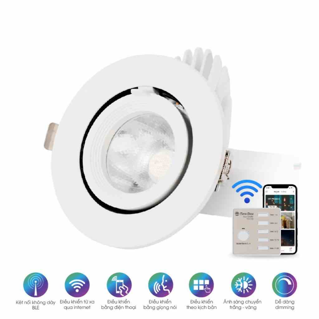 [Mã INBAU30 giảm 30K đơn 199K] Đèn LED Rạng Đông Downlight đổi màu AT18.BLE 100/9W