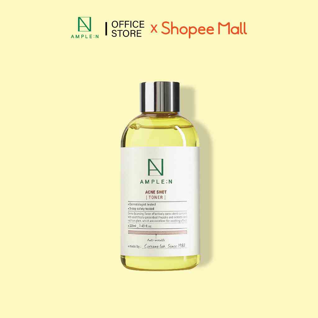 [Mã BMLTB200 giảm đến 100K đơn 499K] Toner Cho Da Mụn Và Nhạy Cảm AMPLE:N Acne Shot Toner 220ml