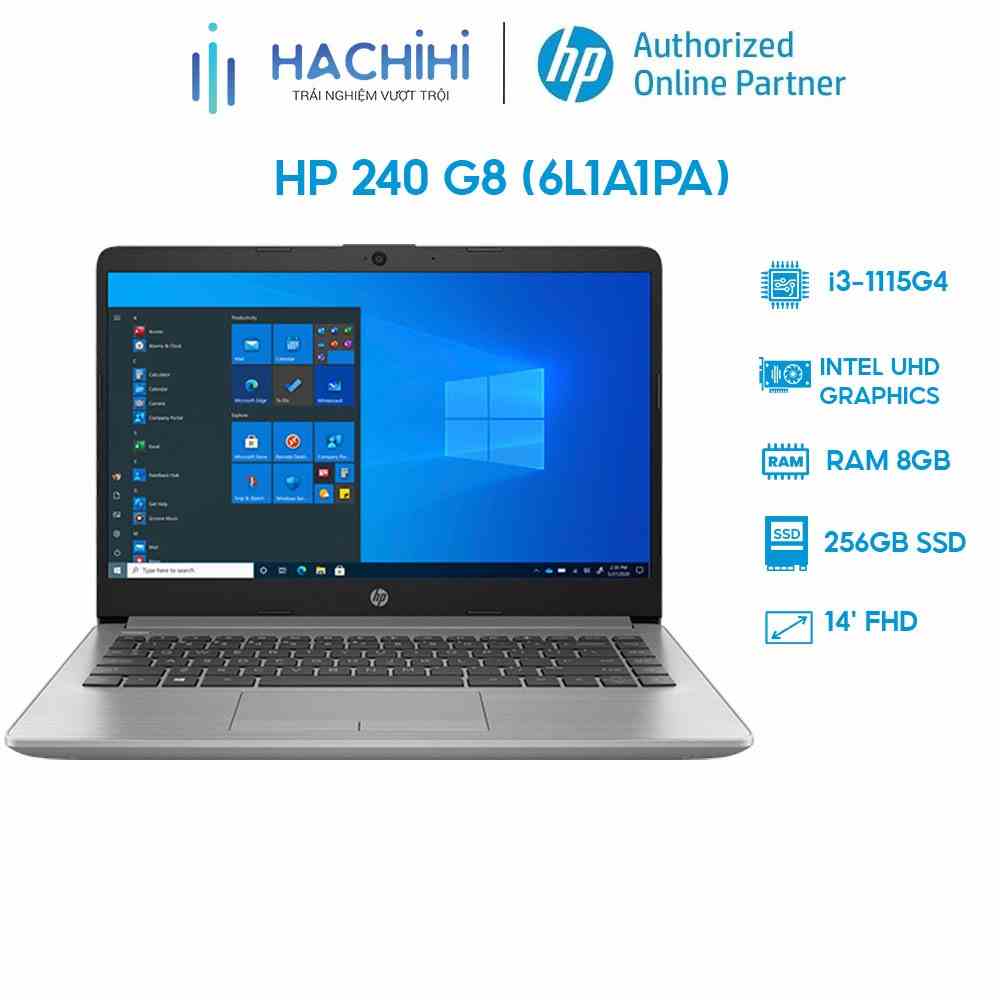 Laptop HP 240 G8 6L1A1PA (i3-1115G4 | 8GB | 256GB | Intel UHD Graphics | 14 FHD | Win 11)