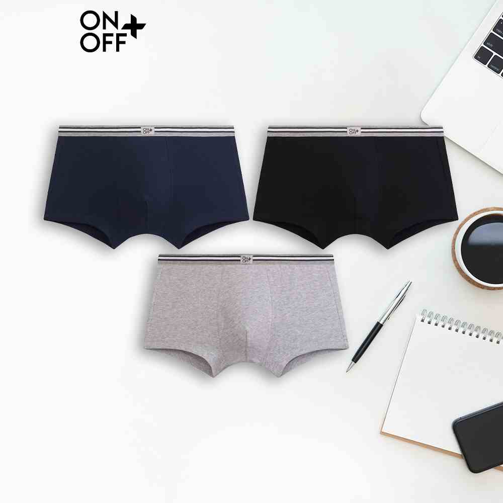 Combo 3 Quần lót nam ONOFF Cotton USA kháng khuẩn, khử mùi - 18UO23A035