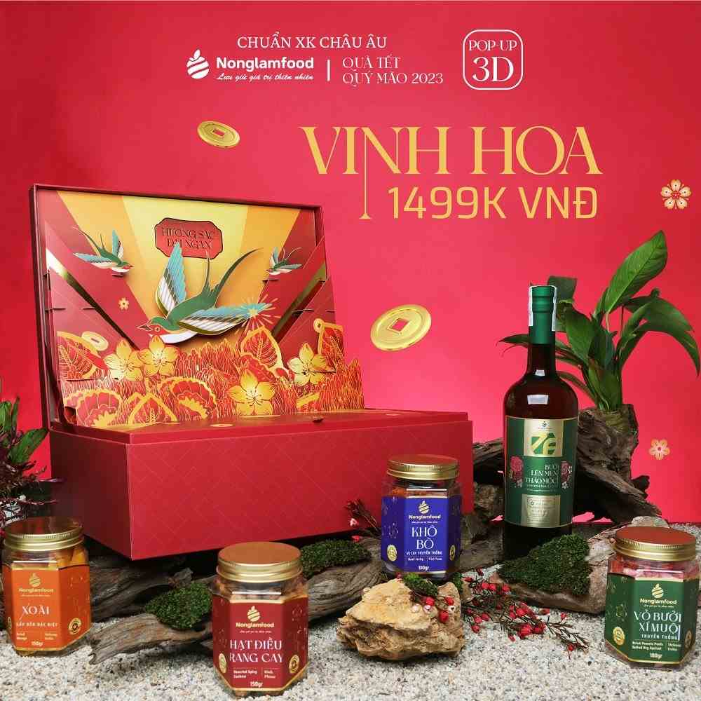 Set quà tặng nghệ thuật Vinh Hoa Nonglamfood | Bộ quà tặng người thân, bạn bè, doanh nghiệp