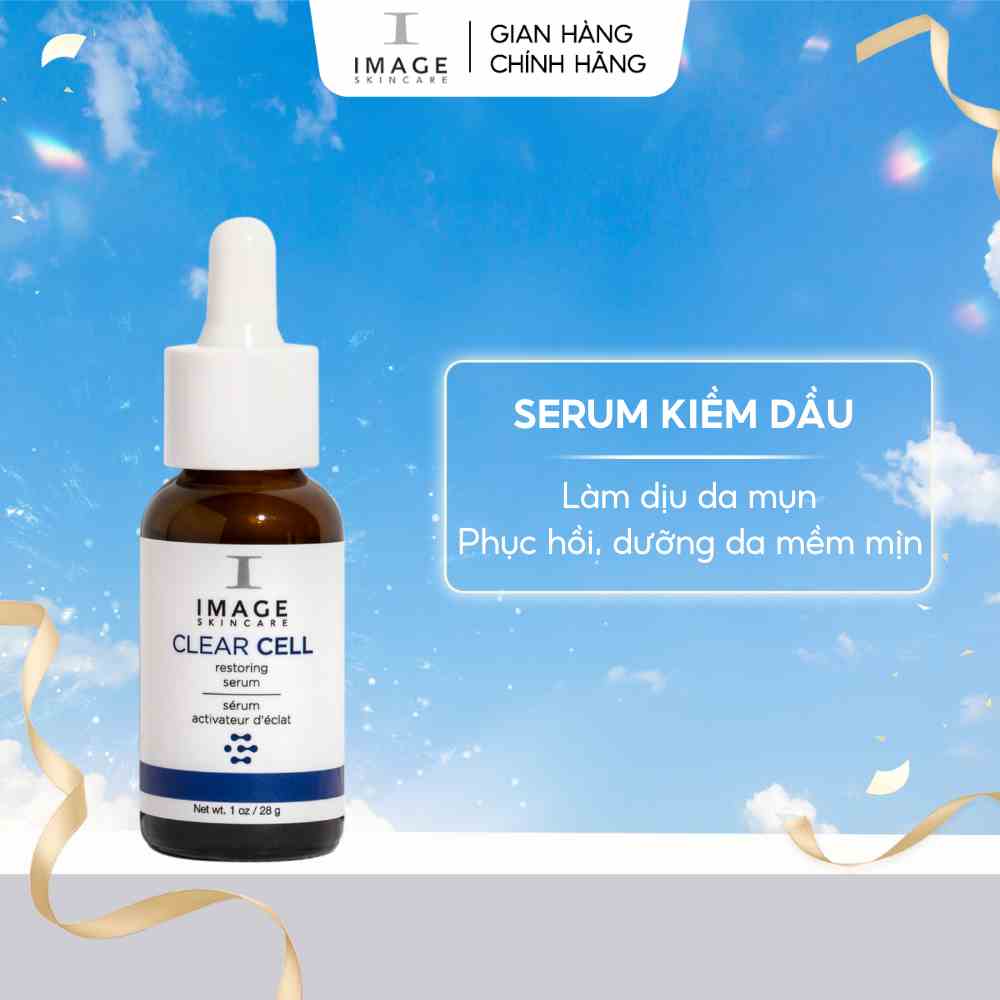 Serum Giảm Dầu Nhờn, Ngăn Ngừa Vi Khuẩn Gây Mụn IMAGE Skincare CLEAR CELL Restoring Serum Oil Free 28g