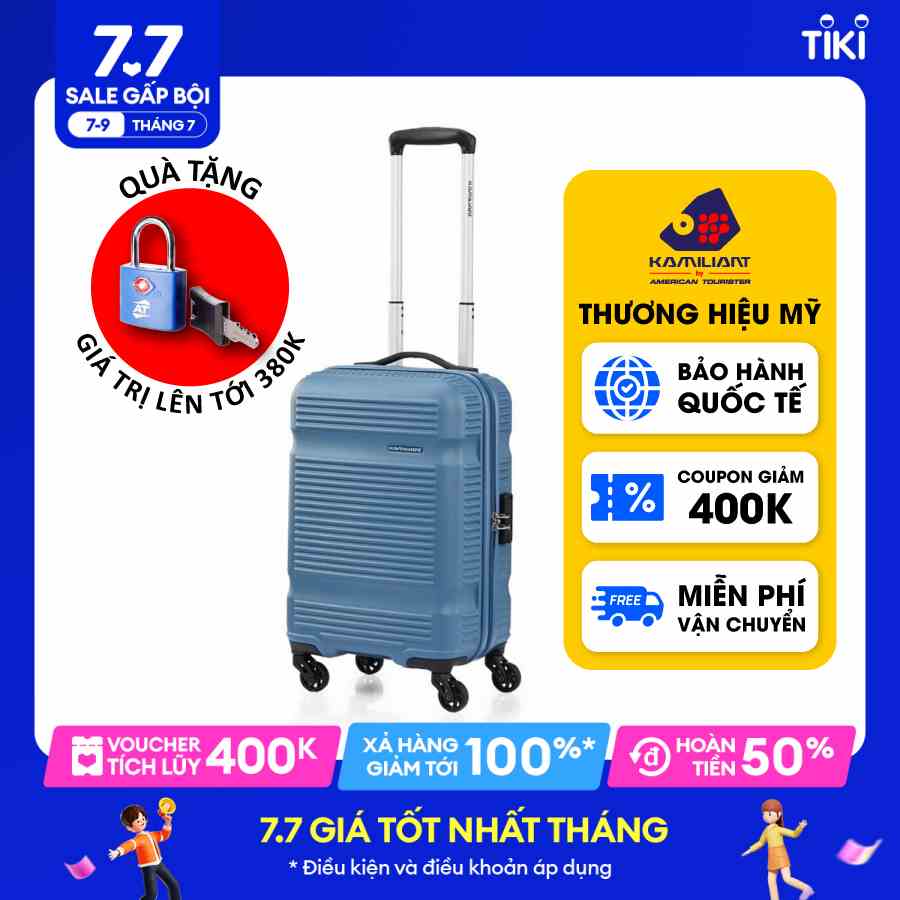 Vali kéo Liniar KAMILIANT - MỸ Size Đại 79/29: Hệ thống bánh xe 360° vận hành êm nhẹ, trơn tru Cần đẩy ống kép bền