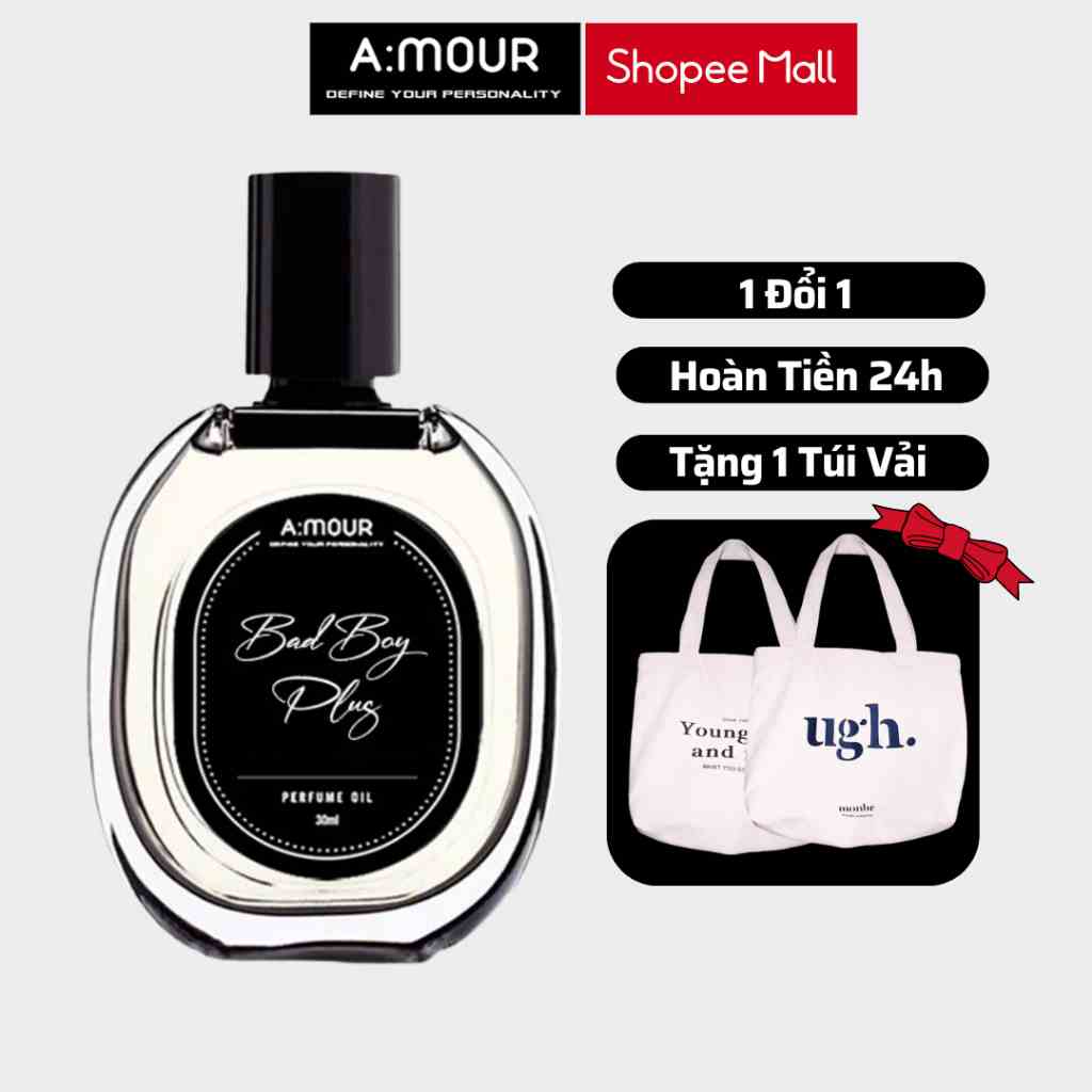 Tinh Dầu Nước Hoa Nam Bad Boy Plus Nguyên Liệu Nhập Pháp Hương Thơm Quyến Rũ, Sang Trọng 30ml - Dạng Xịt