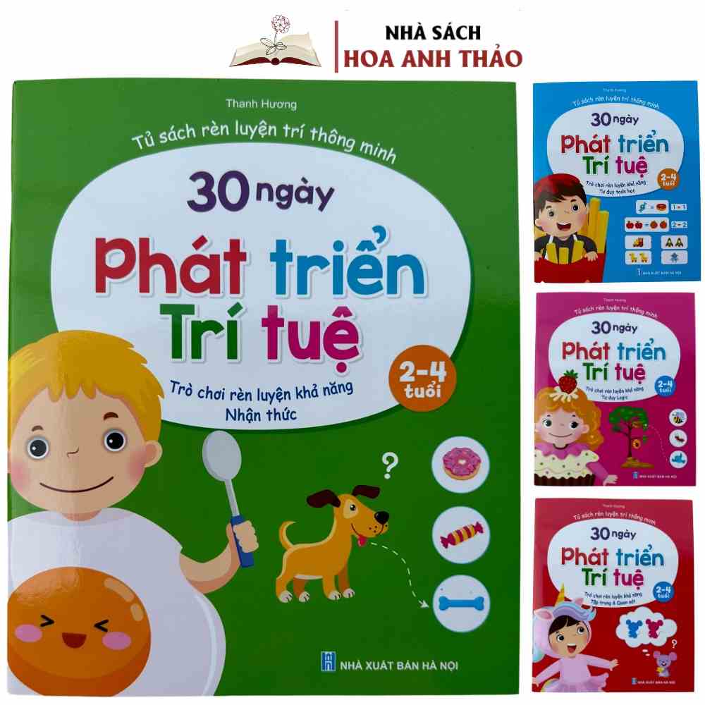 Sách - 30 Ngày Phát Triển Trí Tuệ Tủ Sách Rèn Luyện Trí Thông Minh Dành Cho Trẻ 2-4 Tuổi