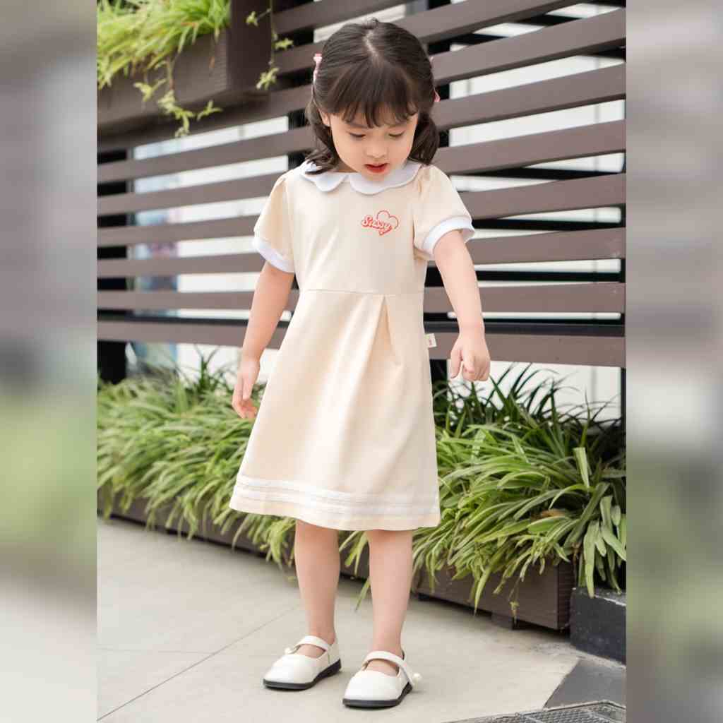 Váy polo mùa hè cho bé gái DEROSA KIDS đầm cộc tay cho bé từ 2 đến 6 tuổi ZSK23-052V