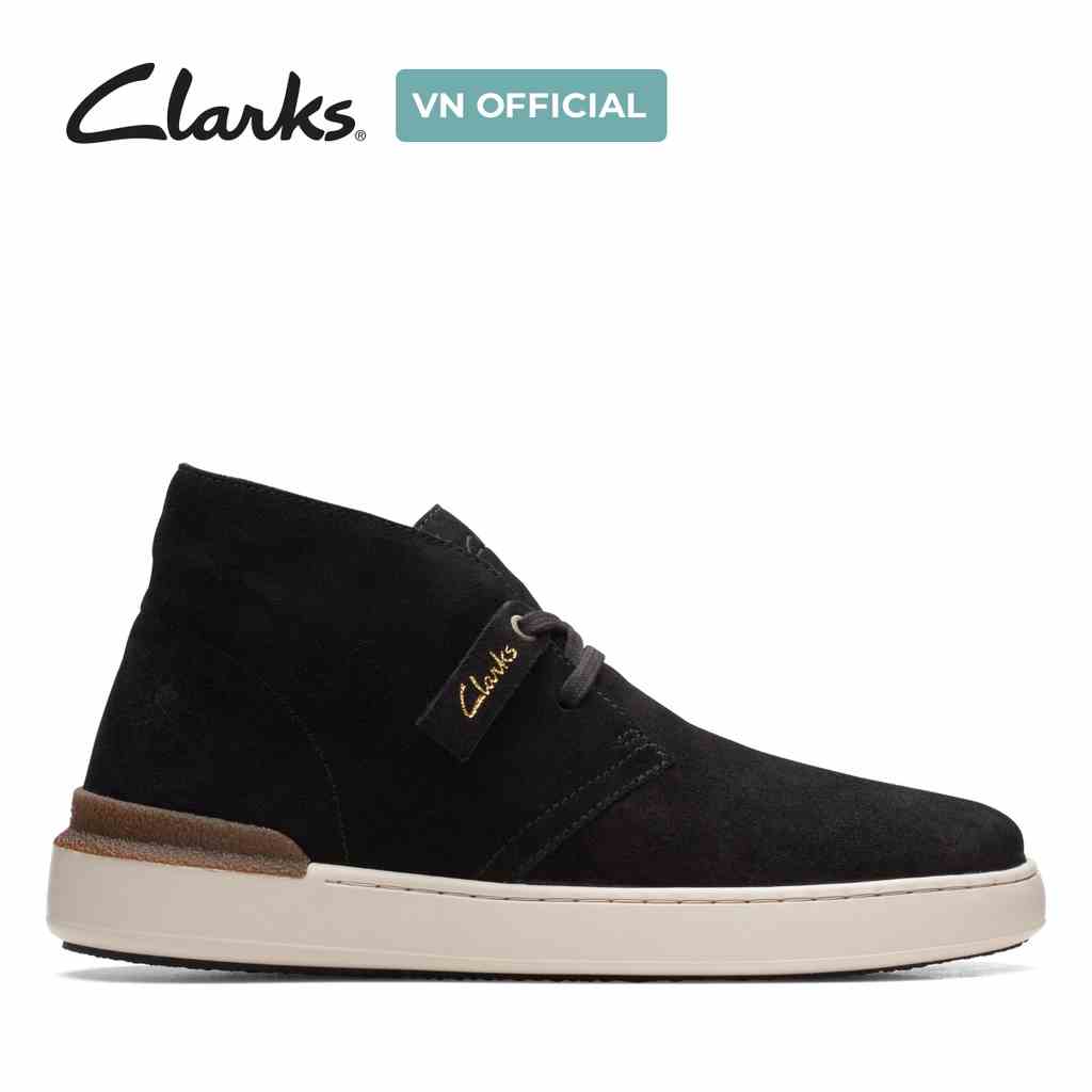 [Mã BMLTA35 giảm đến 35K đơn 99K] Giày Bốt Cổ Thấp Da Lộn Nam Clarks CourtLite DBT Black Sde