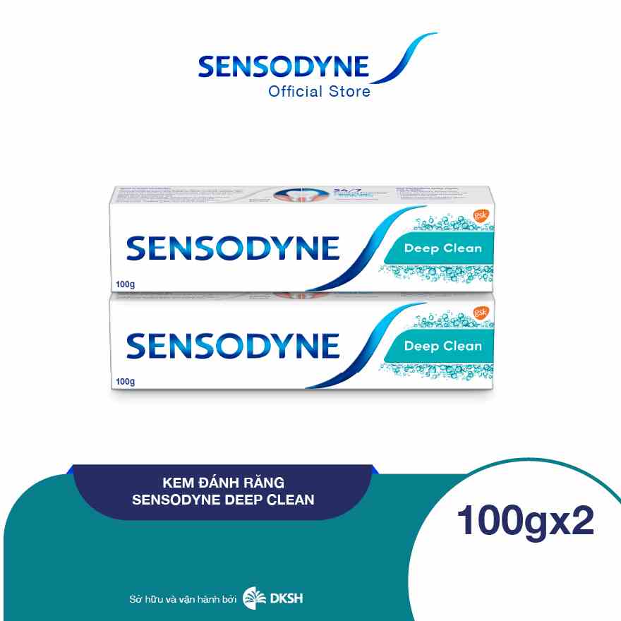 Bộ 2 Kem đánh răng Sensodyne Deep Clean 100g