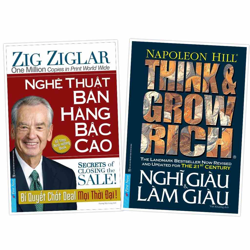 Sách Combo Nghệ Thuật Bán Hàng Bậc Cao + Nghĩ Giàu Và Làm Giàu (khổ lớn) - First News