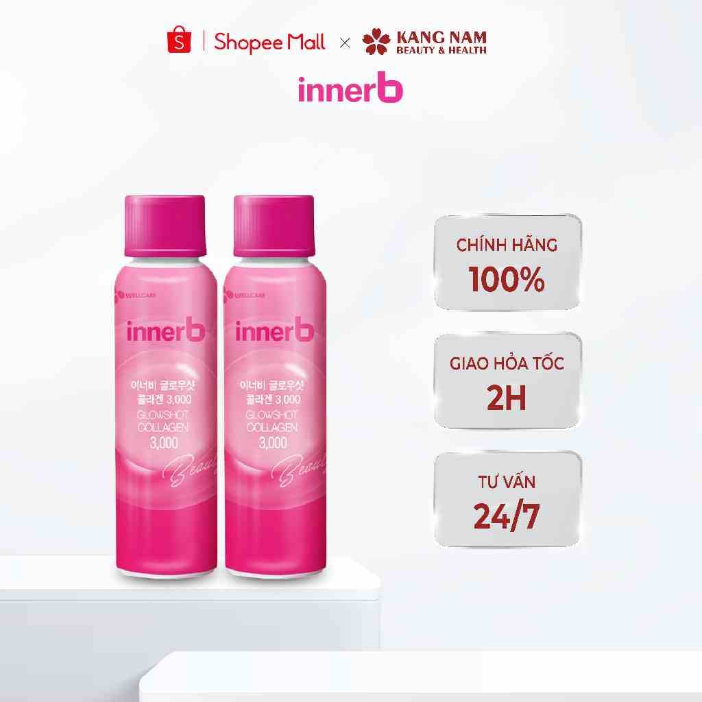 Combo 2 chai Nước Uống Làm Đẹp Da Innerb Glowshot Collagen (50ml x 2 Chai)