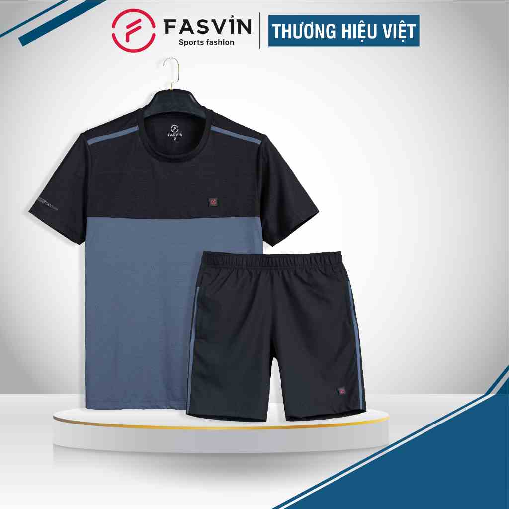 Bộ quần áo thể thao nam Fasvin AT23576.HN chất vải mềm nhẹ co giãn thoải mái