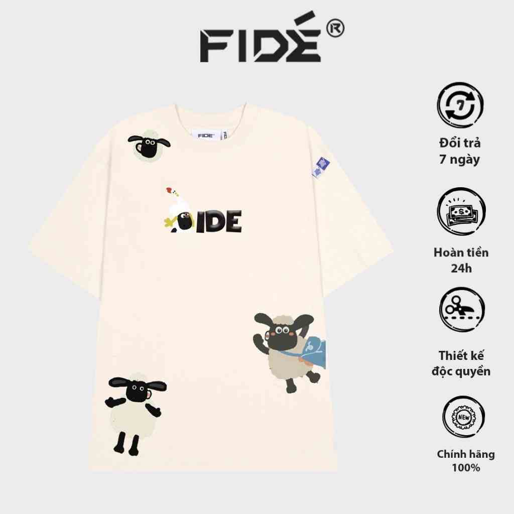 Áo thun FIDE Cừu shaun phông unisex nam nữ form rộng cổ tròn ulzzang SHAUN 03