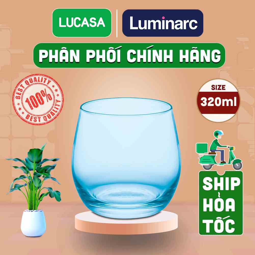 [Mã BMLTA35 giảm đến 35K đơn 99K] Ly Thủy Tinh Luminarc Maine Sky Blue 320ml - Loại Thấp L4588 | Phân Phối Chính Hãng