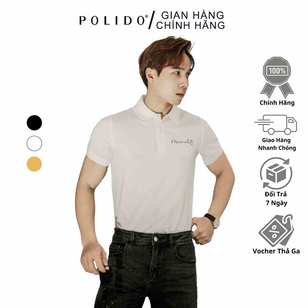 Áo Polo Nam Ngực Thêu Minimalist Polido Hiện Đại Tối Giản Chất Liệu Cotton Thoáng Mát Co Giãn Tốt Thấm Hút Mồ Hôi ốt