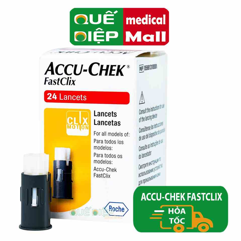 ACCU-CHEK FASTCLIX 24 KIM - Kim lấy máu dùng cho bút Accu chek Fastclix của máy Accu Chek Performa và Accu Chek Guide