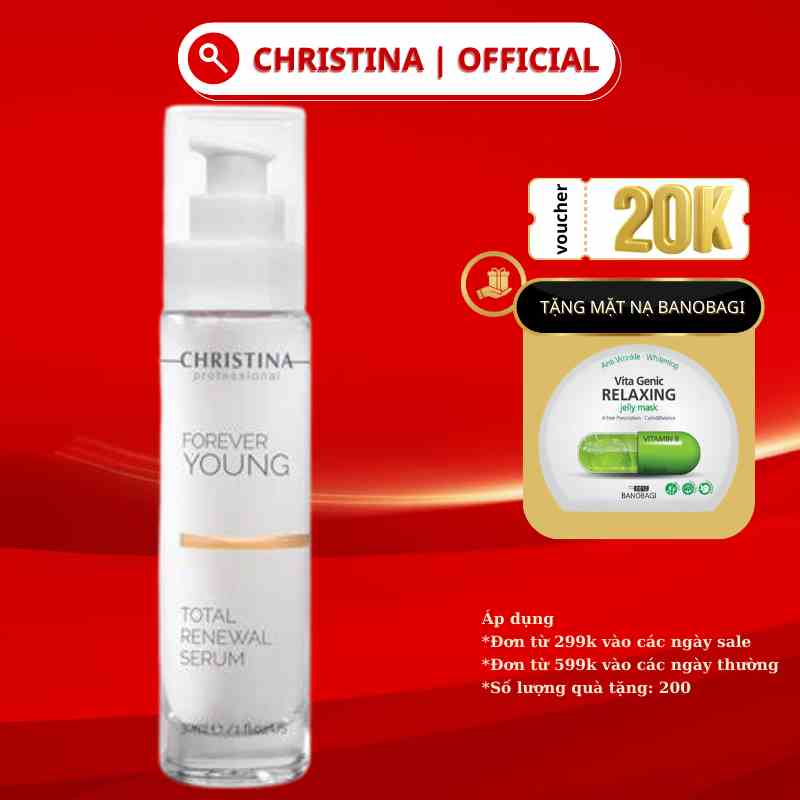 Serum chống lão hóa Forever Young Floslek Total Renewal CHRISTINA giúp phục hồi nếp nhăn, da căng bóng 50ml