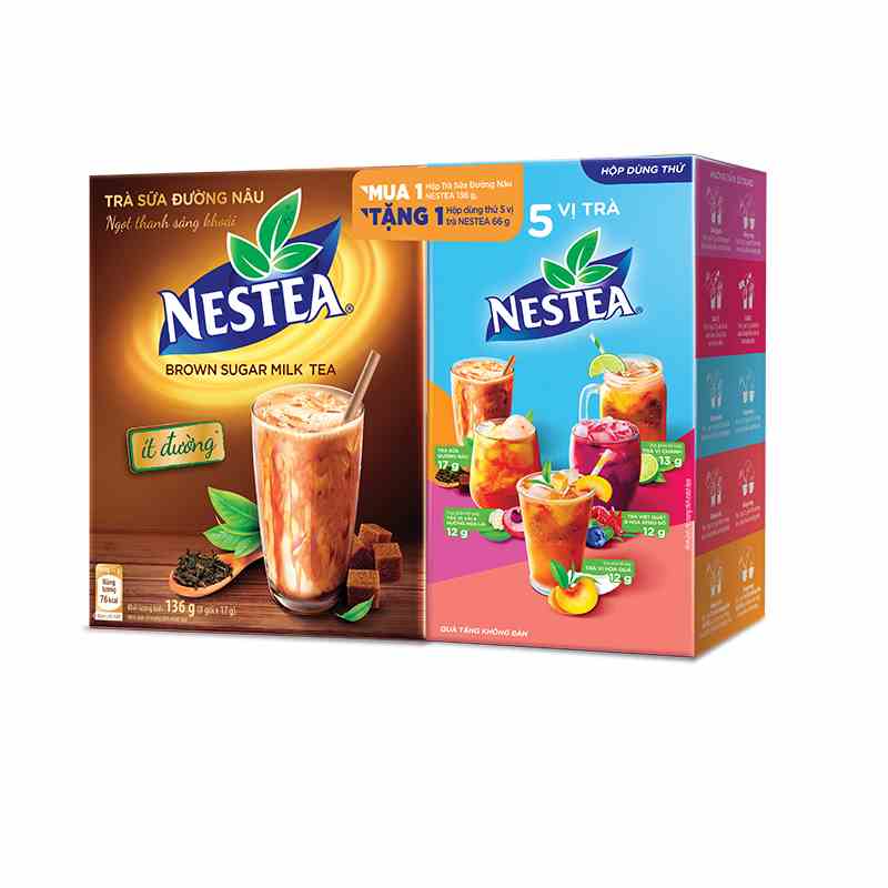 Trà sữa đường nâu NESTEA (8 gói x17g)