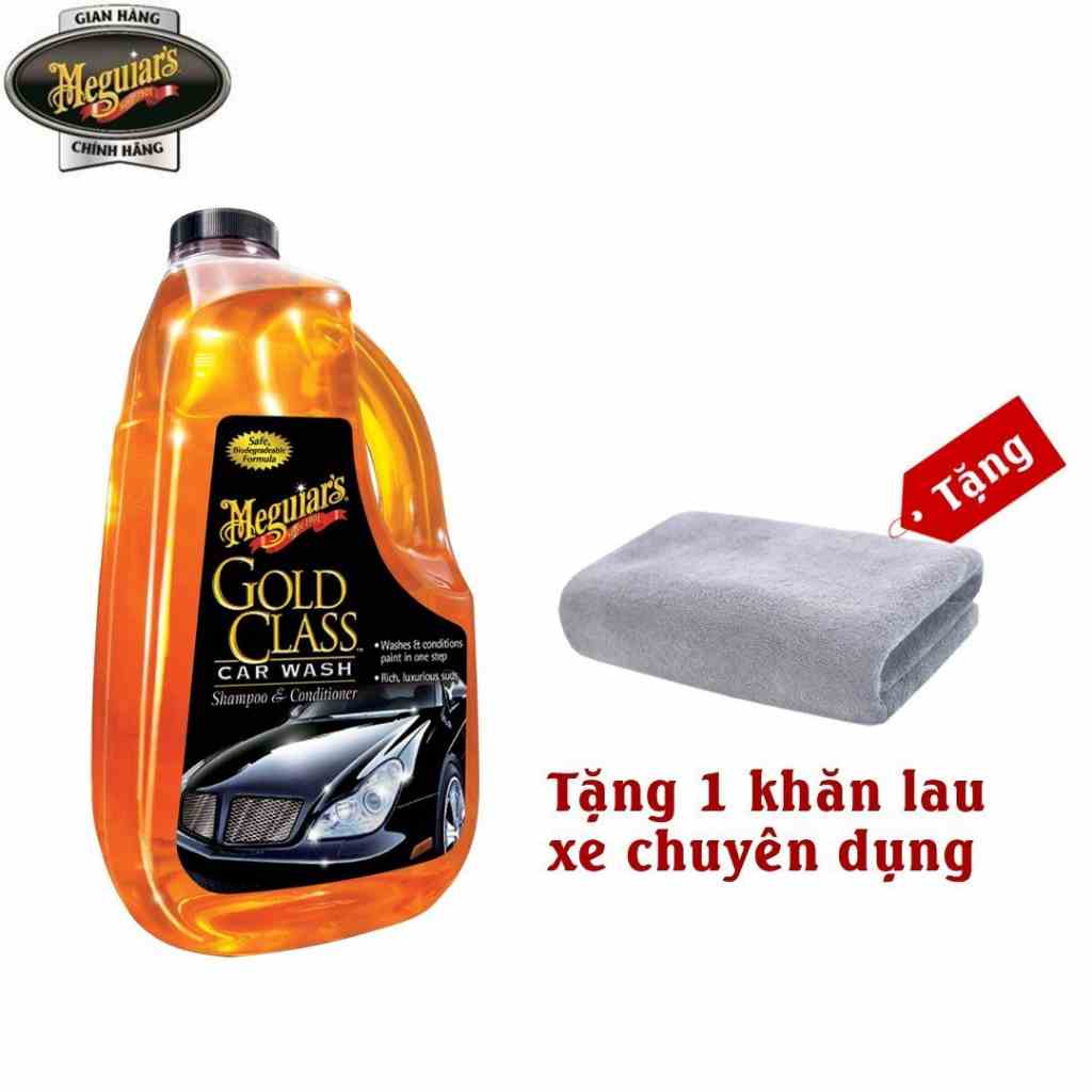 Meguiars Xà phòng rửa xe Gold Class có thành phần dưỡng bảo vệ sơn - Tặng kèm khăn lau xe