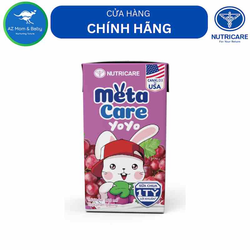 [Mã BMLTA35 giảm đến 35K đơn 99K] Thùng sữa uống Nutricare Metacare Yoyo Hương nho (110ml x 48 hộp)