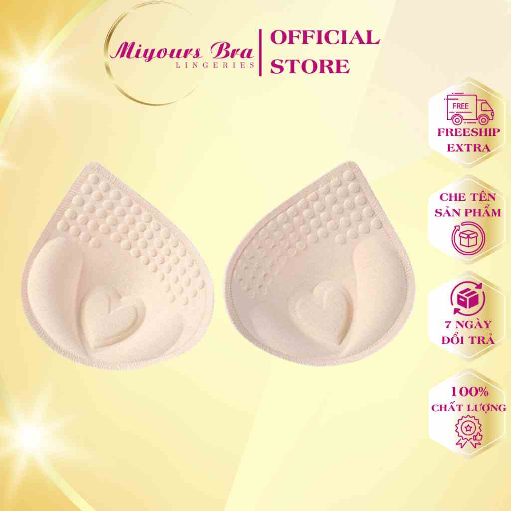 Áo lót nữ Miyours Fashion & More, mút độn AD306 nâng ngực siêu dày 4cm mút kép hình tam giác cho bra, áo tập