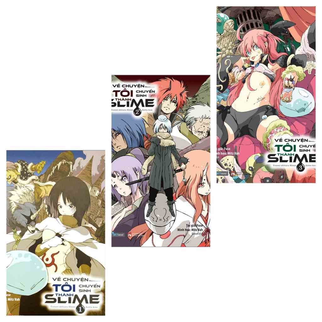 Sách Light novel - TẬP 1,2,3 Về Chuyện Tôi Chuyển Sinh Thành Slime - Fuse