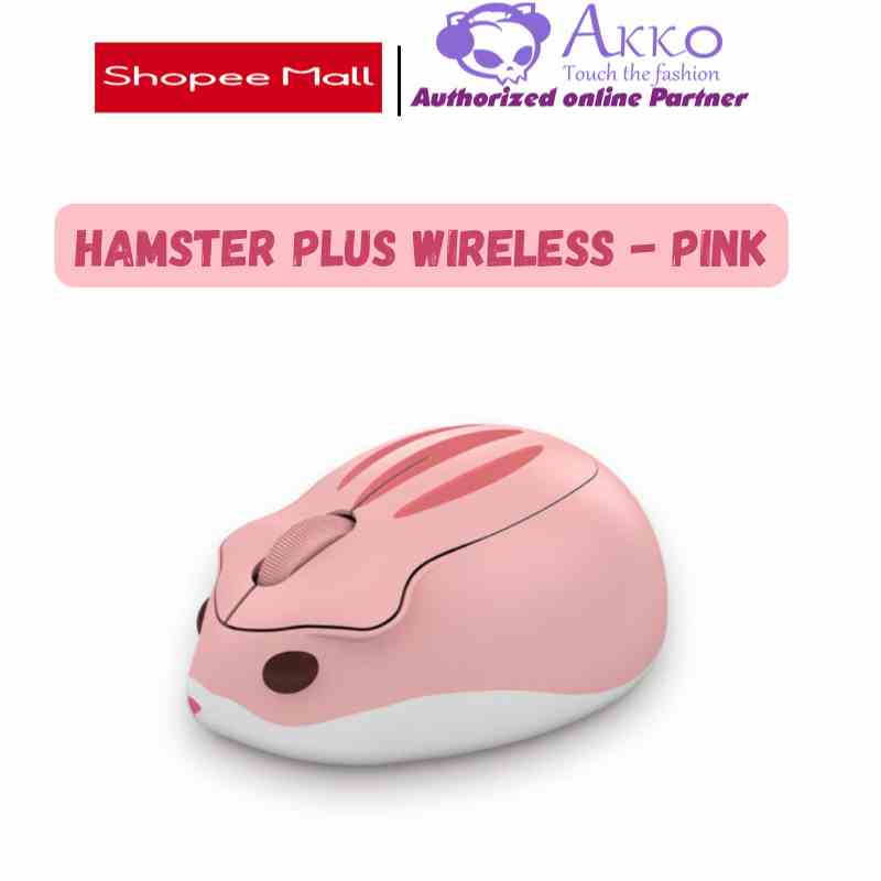 [Mã BMLTB35 giảm đến 35K đơn 99K] Chuột máy tính AKKO Momo Hamster Plus Wireless - pink