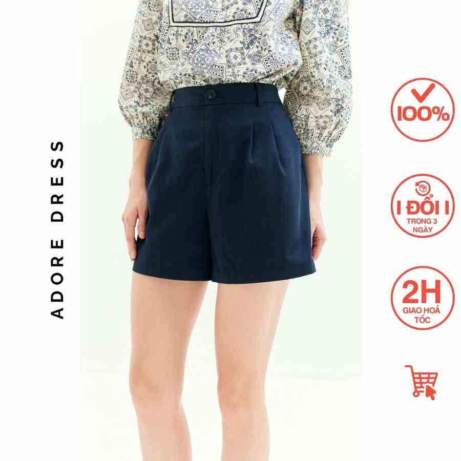 Quần Shorts kaki mềm navy và nâu  túi chéo 313SO1013 ADORE DRESS