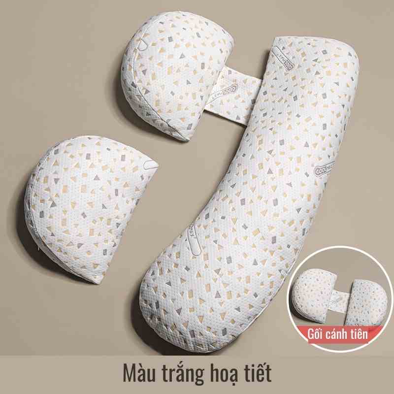 Gối bầu cao cấp 2 trong 1 kidsworld, có kèm gối ôm cho bà bầu, có thể dùng làm gối chặn sau sinh cho bé