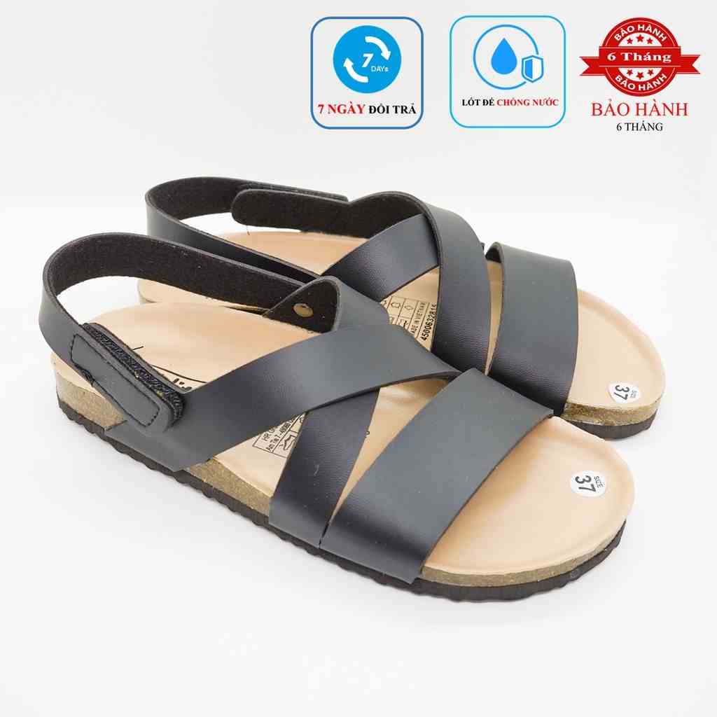 [Lót Chống Nước] PUK21 - Sandal Birken Đế Trấu BIOLINE Official Quai chữ Z Da PU cao cấp Unisex Nam nữ