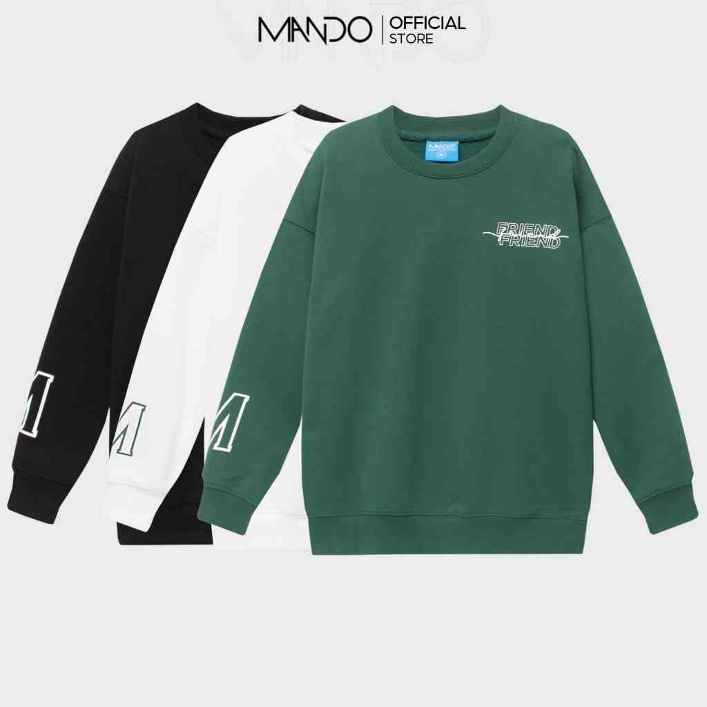 Áo Sweater Nỉ Nam MANDO Phối Màu Chất liệu Nỉ Cào TC Dày Dặn, Form Rộng Phong Cách Unisex SWT002