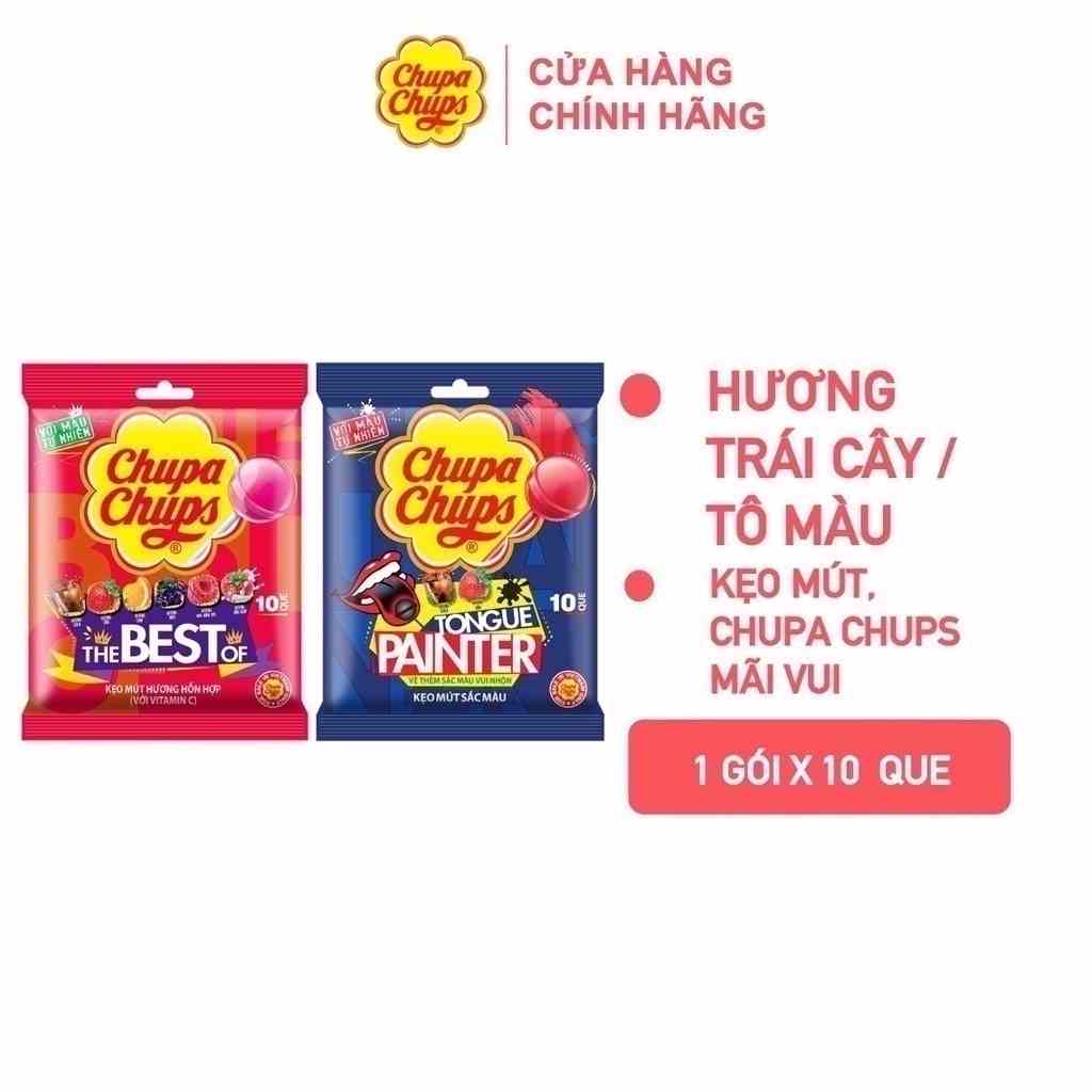 Kẹo mút Chupa Chups Hương Trái Cây Hỗn Hợp (10 Que)