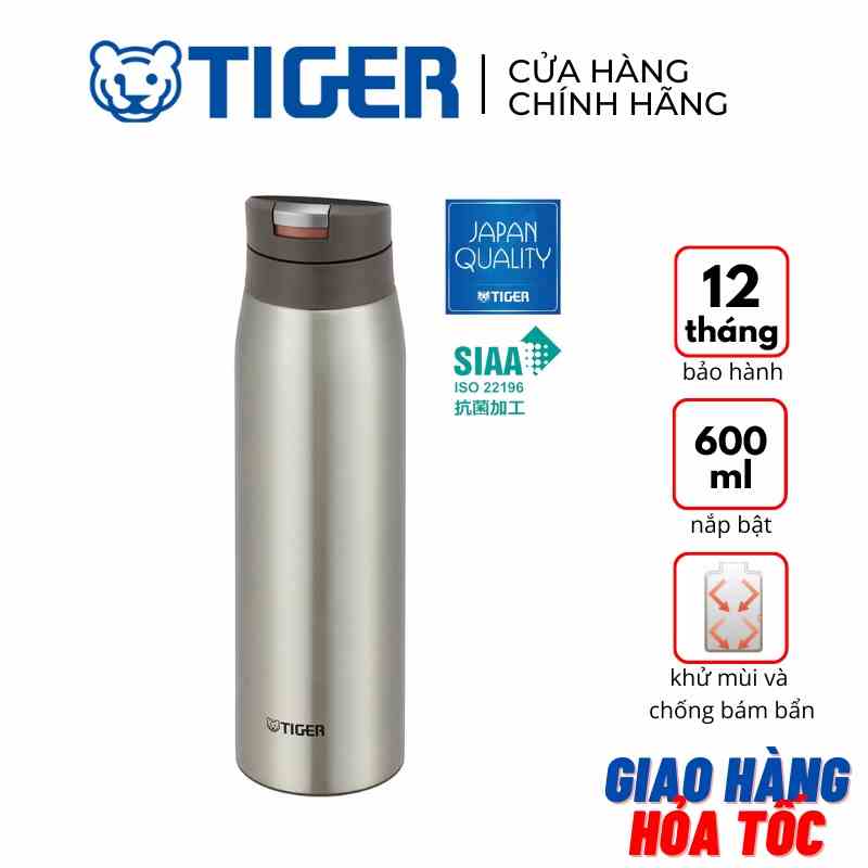 Bình giữ nhiệt Tiger MCX-A602 (XCV) - Nắp Bật - 600ml - Hàng chính hãng