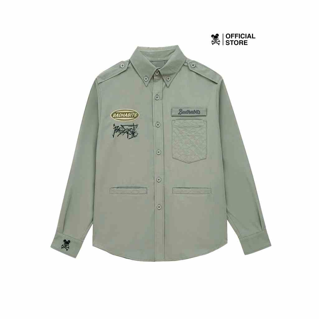 Áo Sơ Mi Nam Bad Habits EXPLORER SCOUTS SHIRT OLIVE - Local Brand Chính Hãng